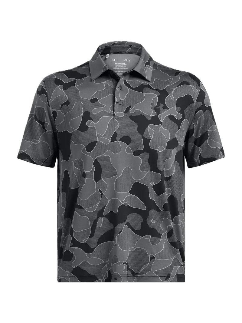 Under Armour Playoff 3.0 Printed polo de hombre, negro
