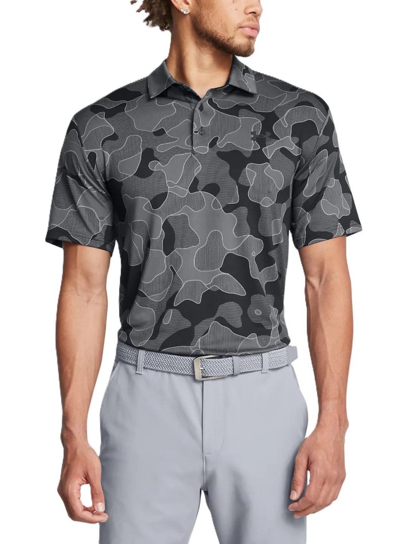 Under Armour Playoff 3.0 Printed polo de hombre, negro