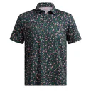 Under Armour Playoff 3.0 Printed polo para hombre, midnight navy/forest green/tetra gray