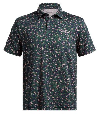 Under Armour Playoff 3.0 Printed polo para hombre, midnight navy/forest green/tetra gray