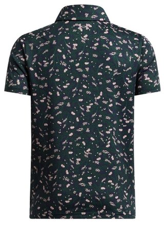 Under Armour Playoff Printed junior polo, midnight navy/forest green