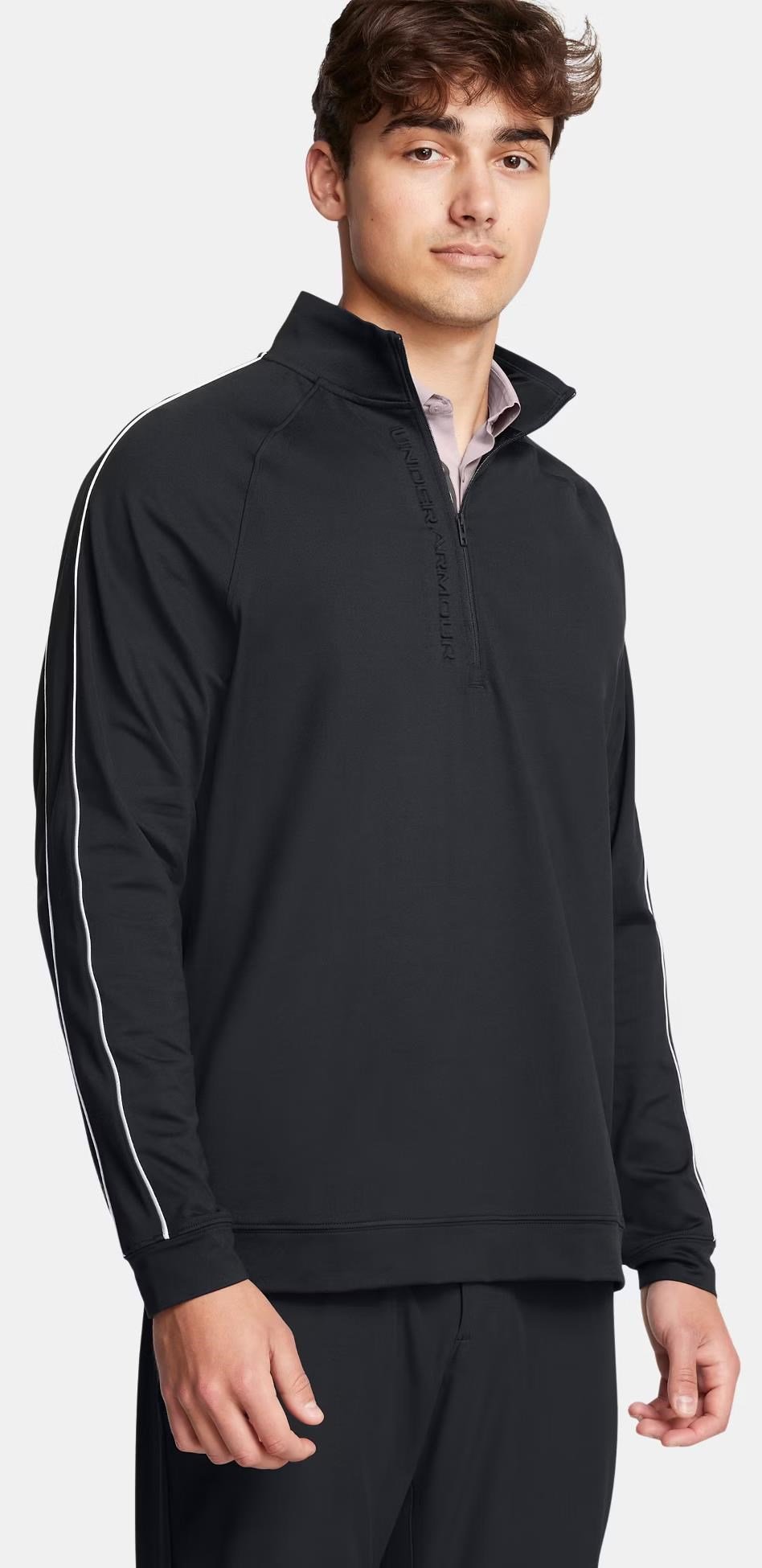 Under Armour Storm Midlayer 1/2 Zip sudadera de hombre, negro/blanco