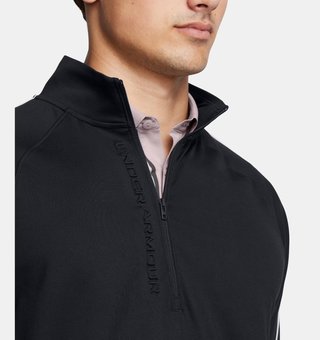 Under Armour Storm Midlayer 1/2 Zip sudadera de hombre, negro/blanco
