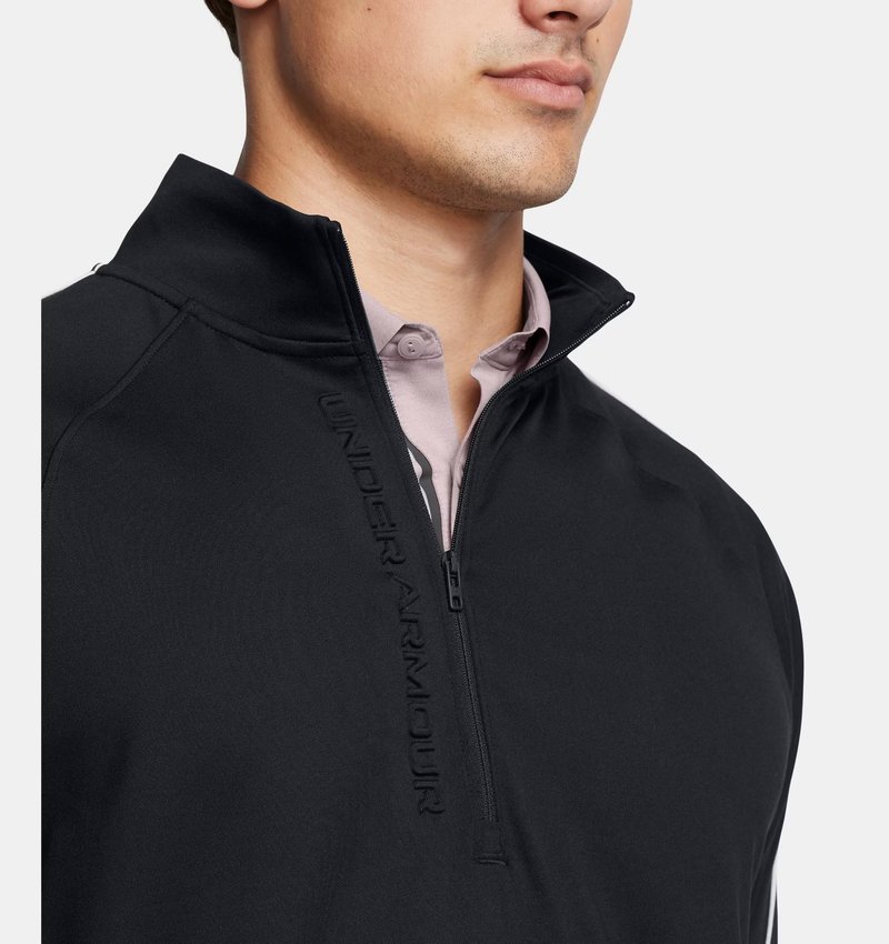 Under Armour Storm Midlayer 1/2 Zip sudadera de hombre, negro/blanco