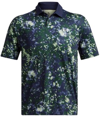 Under Armour T2G Printed polo de hombre, retro green/midnight navy