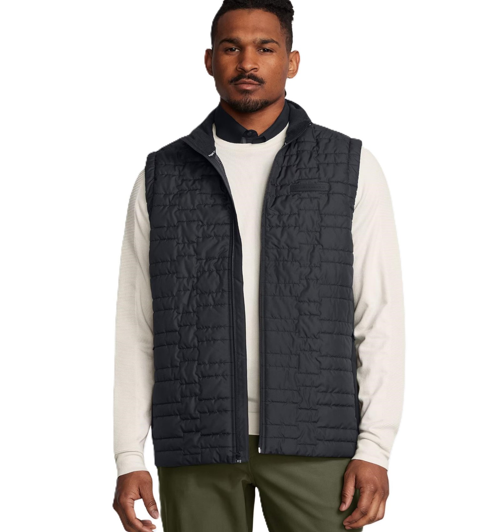 Under Armour Drive Pro Insulated chaleco de hombre, negro/plata metálico