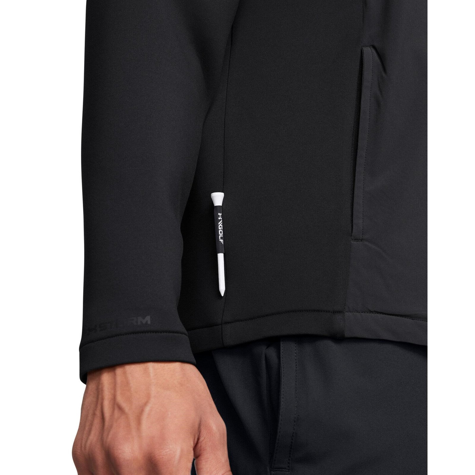 Under Armour Drive Pro Storm Hybrid 1/2-Zip sudadera de hombre, antracita/negro/plata metálica