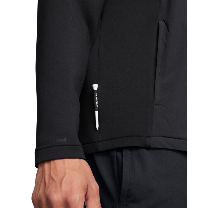 Under Armour Drive Pro Storm Hybrid 1/2-Zip sudadera de hombre, antracita/negro/plata metálica