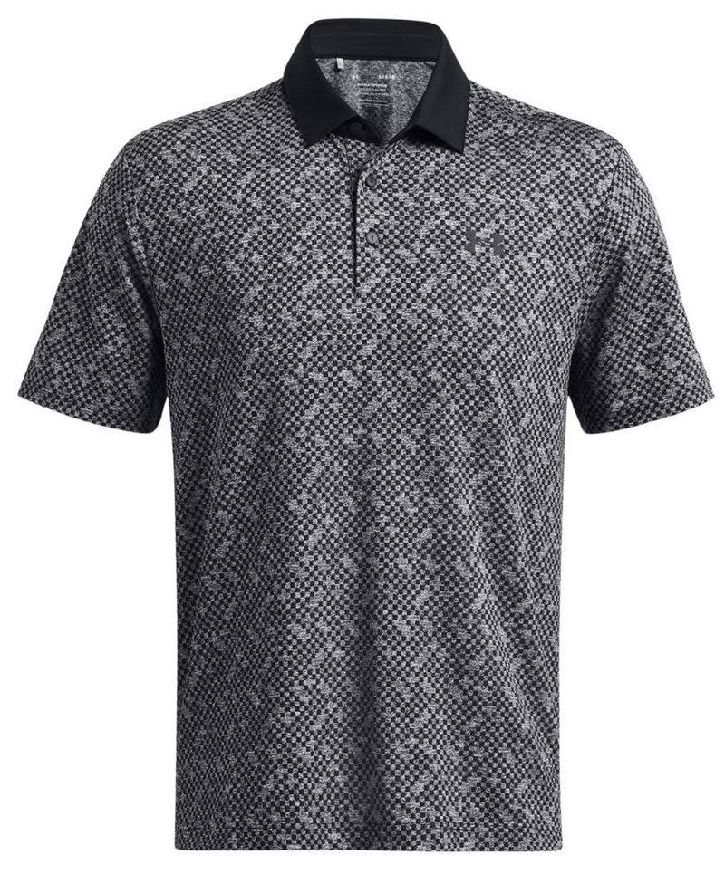 Under Armour Playoff 3.0 Check Jaquard polo de hombre, negro/blanco
