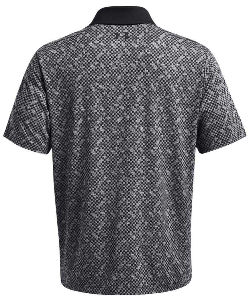 Under Armour Playoff 3.0 Check Jaquard polo de hombre, negro/blanco