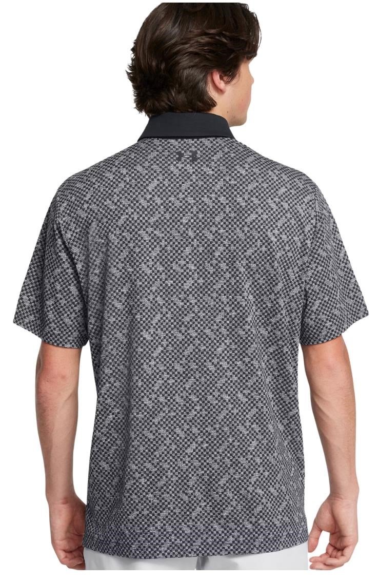 Under Armour Playoff 3.0 Check Jaquard polo de hombre, negro/blanco