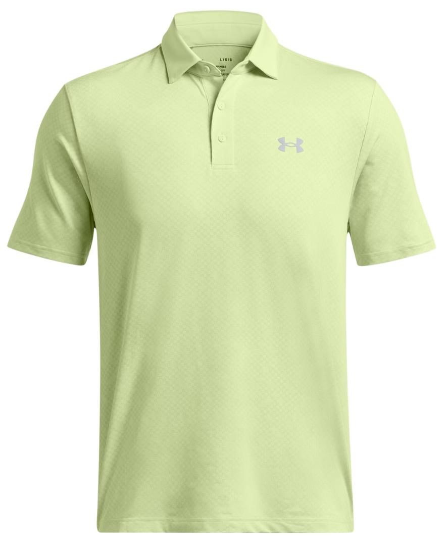 Under Armour Playoff 3.0 Check Jaquard polo de hombre, retro green/white/forest green