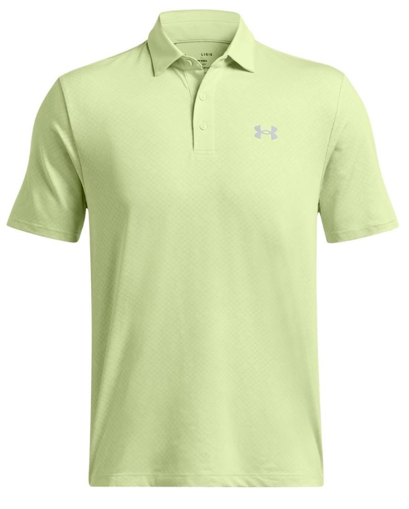Under Armour Playoff 3.0 Check Jaquard polo de hombre, retro green/white/forest green