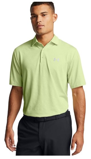 Under Armour Playoff 3.0 Check Jaquard polo de hombre, retro green/white/forest green