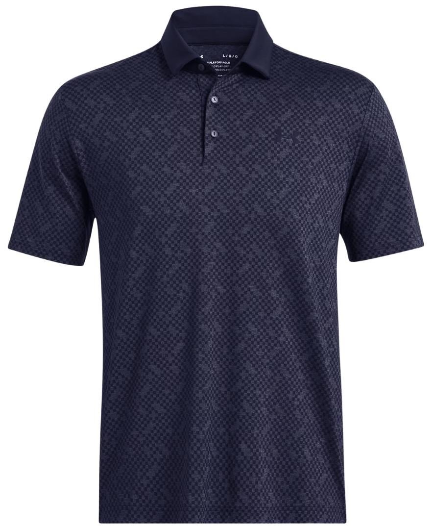 Under Armour Playoff 3.0 Check Jaquard polo de hombre, midnight navy