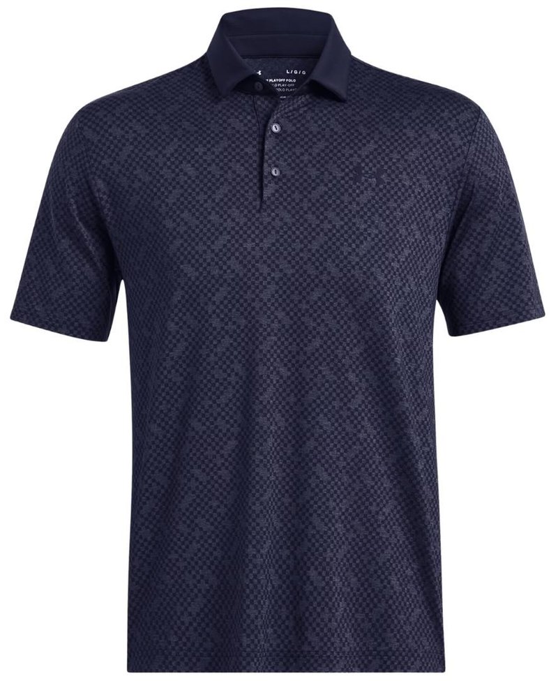 Under Armour Playoff 3.0 Check Jaquard polo de hombre, midnight navy