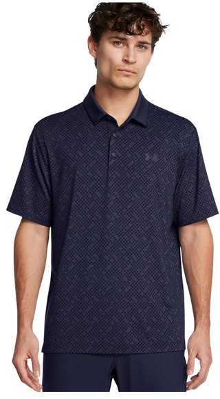 Under Armour Playoff 3.0 Check Jaquard polo de hombre, midnight navy