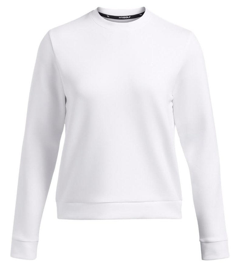 Under Armour Drive Midlayer Crew sudadera de mujer, blanca