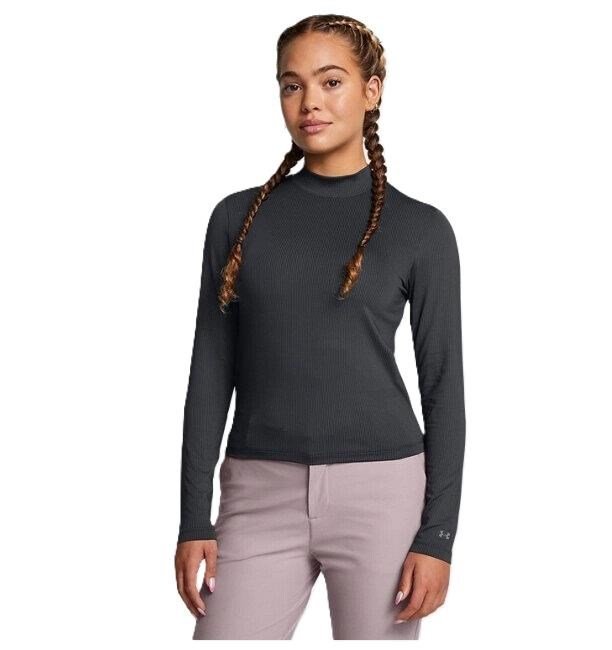 Under Armour Drive Long Sleeve Mock camiseta de manga larga para mujer, negra