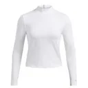 Under Armour Drive Long Sleeve Mock camiseta de manga larga para mujer, blanca