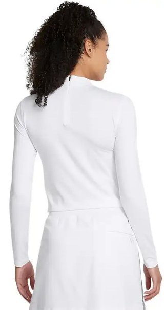 Under Armour Drive Long Sleeve Mock camiseta de manga larga para mujer, blanca