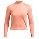 Under Armour Drive Long Sleeve Mock camiseta de manga larga para mujer, naranja flare