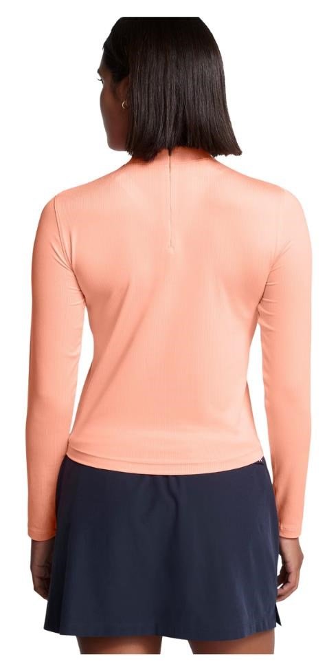 Under Armour Drive Long Sleeve Mock camiseta de manga larga para mujer, naranja flare