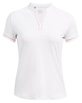 Under Armour Playoff 3.0 Novelty polo de mujer, blanco/naranja flarer
