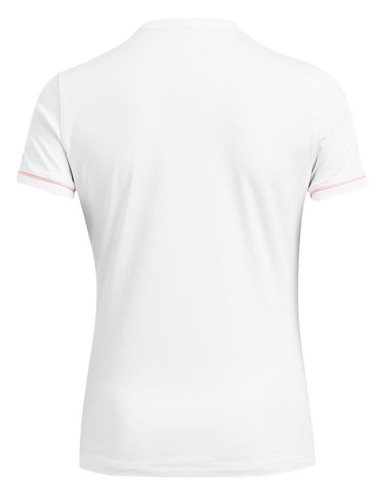 Under Armour Playoff 3.0 Novelty polo de mujer, blanco/naranja flarer
