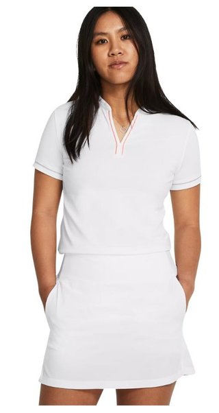 Under Armour Playoff 3.0 Novelty polo de mujer, blanco/naranja flarer
