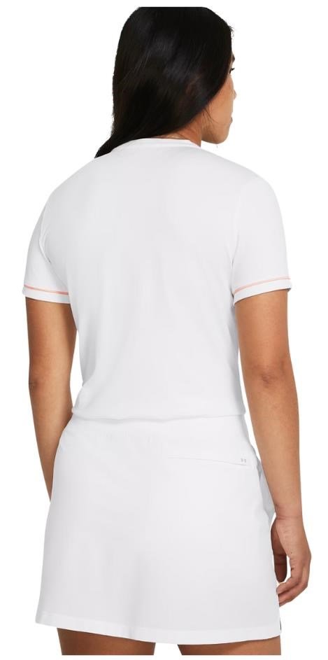 Under Armour Playoff 3.0 Novelty polo de mujer, blanco/naranja flarer