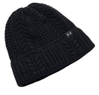 Under Armour Halftime Cable Knit gorro de punto para mujer, negro