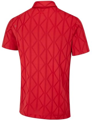 PING Lenny Jacquard polo de hombre, rich red