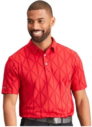 PING Lenny Jacquard polo de hombre, rich red