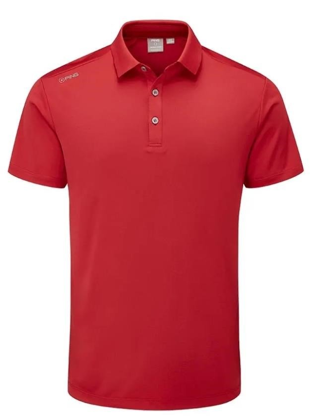 PING Lindum polo de hombre, rich red