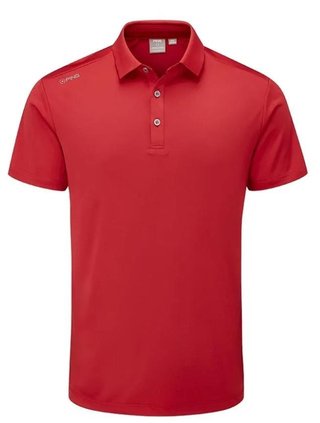PING Lindum polo de hombre, rich red