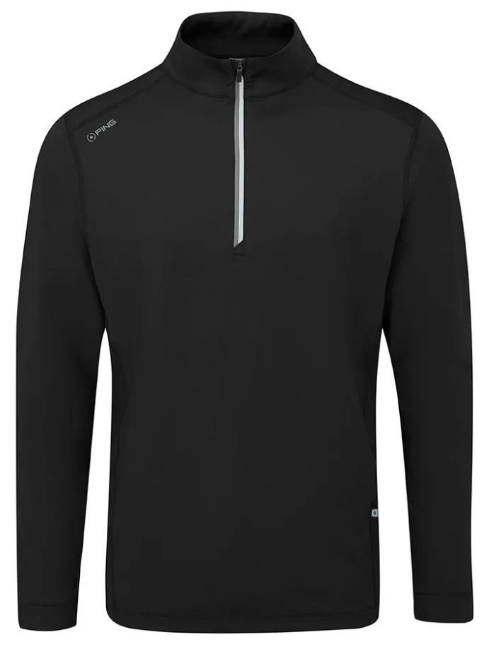 PING Latham Half Zip chaqueta polar de hombre, negra
