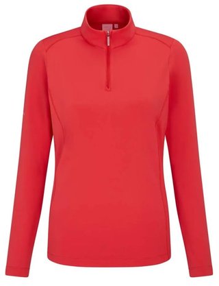 PING Aveline Half Zip de manga larga para mujer, cayenne