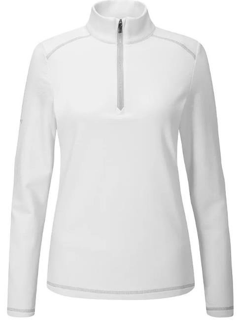 PING Sonya Fleece sudadera de mujer, blanca
