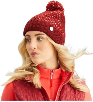PING Oti Textured Knit Bobble gorro de invierno para mujer, tibetan red multi