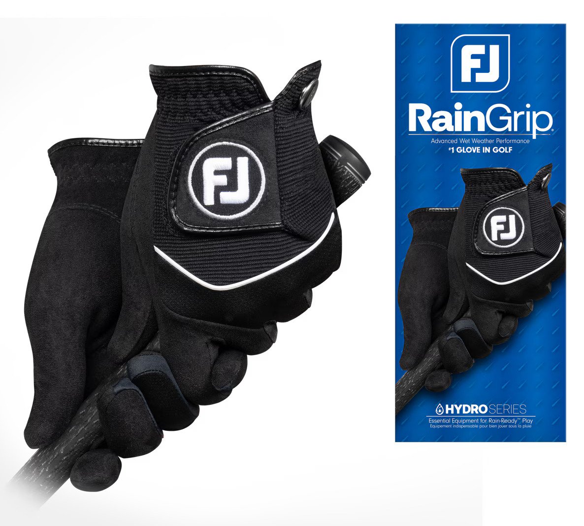 FootJoy RainGrip guante de mujer (1 par), negro