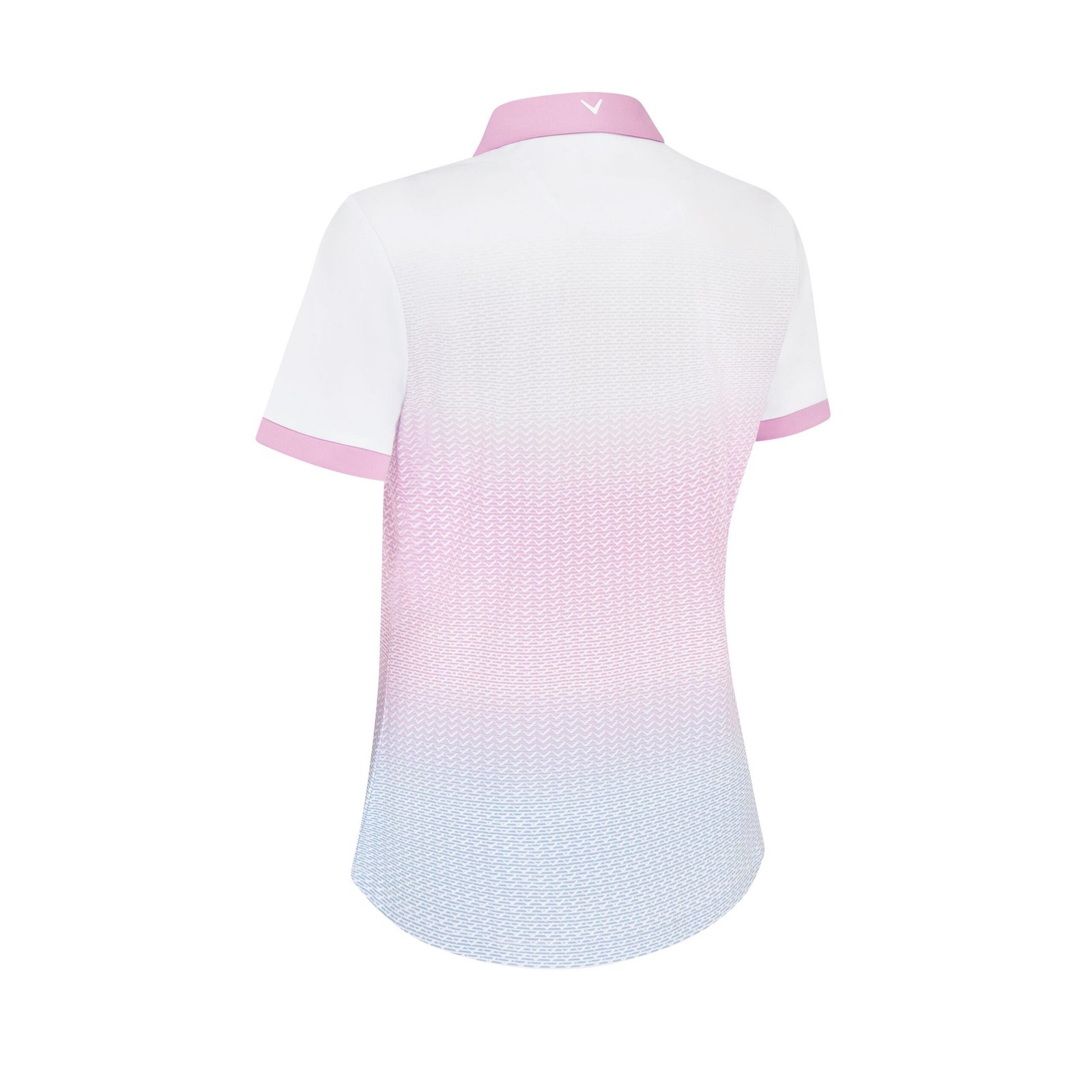 Callaway Chev Gradient de manga corta polo de mujer, brilliant white