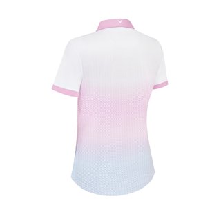 Callaway Chev Gradient de manga corta polo de mujer, brilliant white