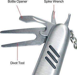 PGA Tour Multi-Tool Outil Polyvalent herramienta de divot, plateada