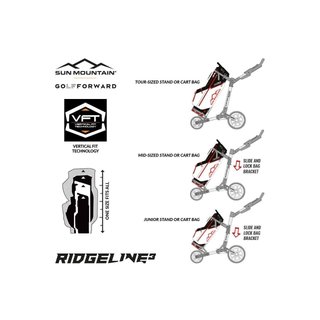 Sun Mountain Ridgeline 3 carrito manual, plateado