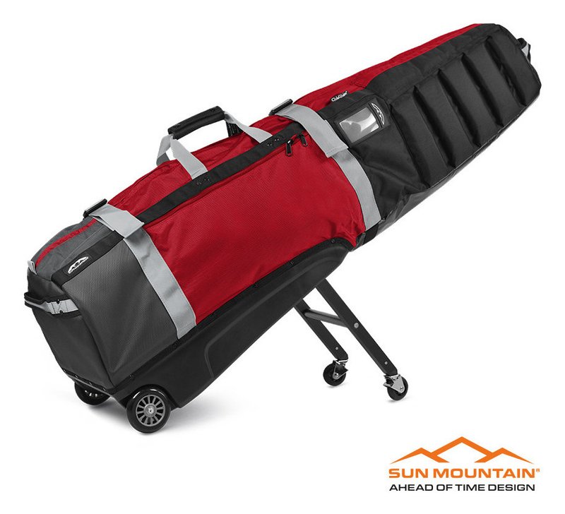 Sun Mountain Club Glider Meridian funda de viaje, negro/acero/rojo