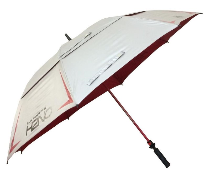 Sun Mountain H2NO Chrome UV paraguas 68", rojo