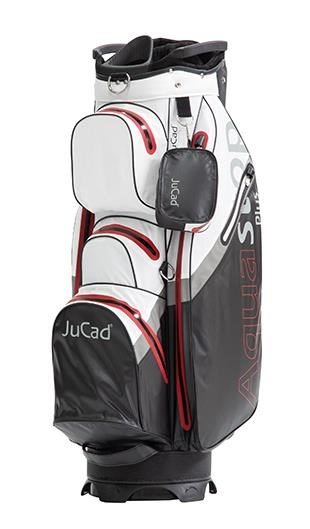 JuCad Aquastop Plus Facelift cart bag, negro/blanco/rojo