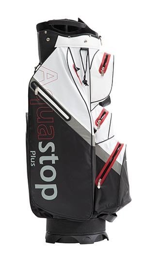 JuCad Aquastop Plus Facelift cart bag, negro/blanco/rojo
