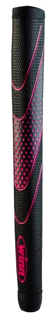 Winn Excel 2024 Medallist Putter grip, STANDARD Pistol, negro/rosa